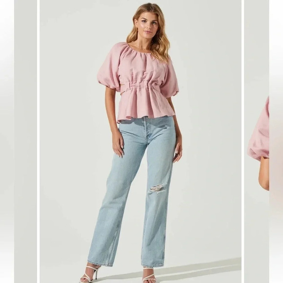 NWOT Astr The Cora cut out Top in pink / blush size M - Picture 7 of 12